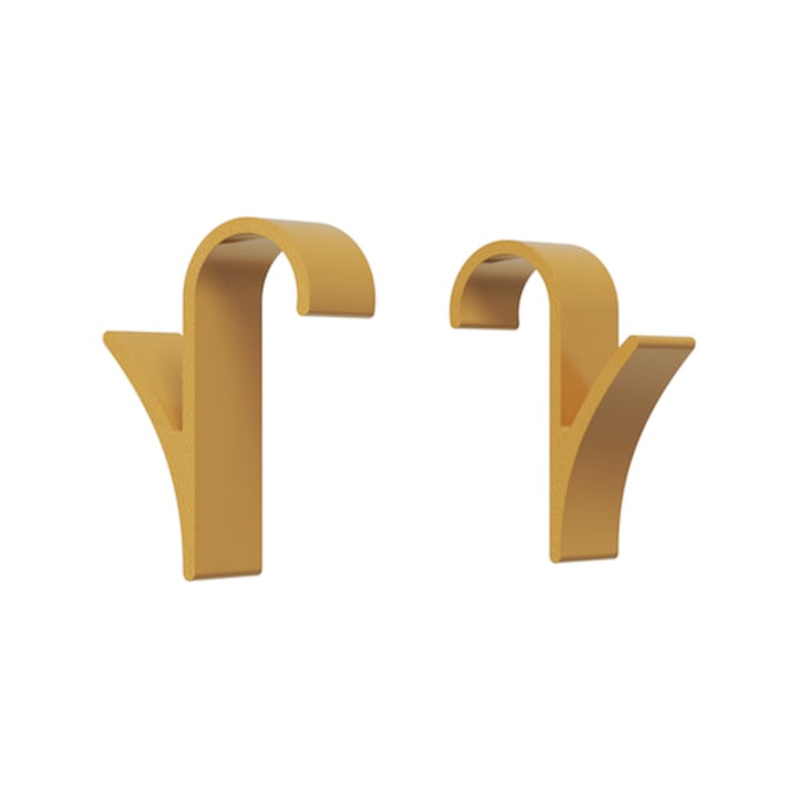 Suport Pentru Radiator, Granitan, Auriu, Pvc, Inaltime 66 mm, Latime 20 mm, Diametru Pana La 22 mm, Suport Pentru Prosop Fara Perforare, Design Universal