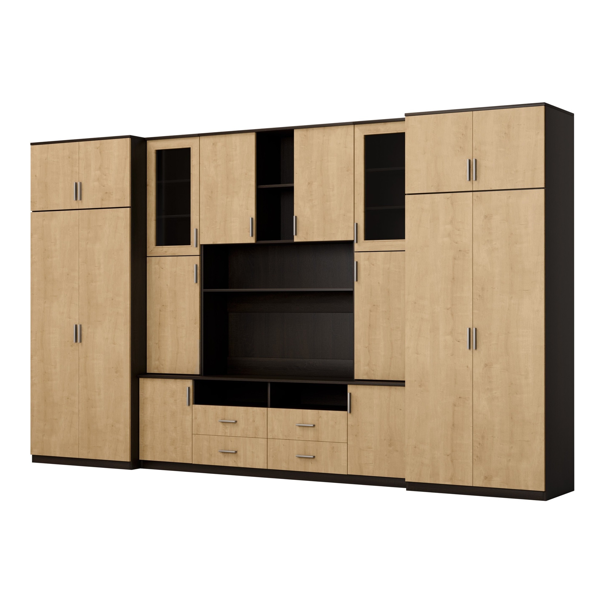 Set Mobila Biblioteca, Meblast, Sawa, 390 cm x 232 cm x 55 cm