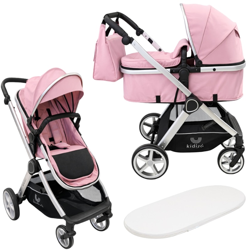 Carucior copii 2 in 1 Kidizi Moveo roz, landou transformabil in