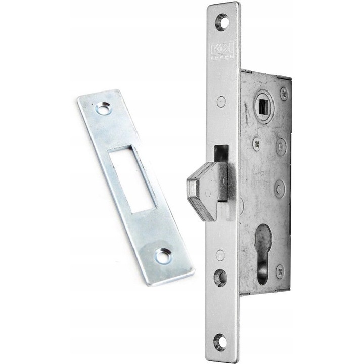 Broasca usa porti culisante, GWD, incastrabila, otel galvanizat, argintie, 60x30mm, spatiere 72mm