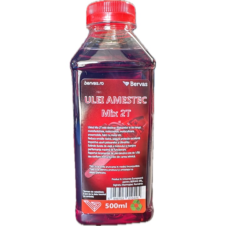Ulei amestec rosu MIX 2T pentru drujbe 500ml