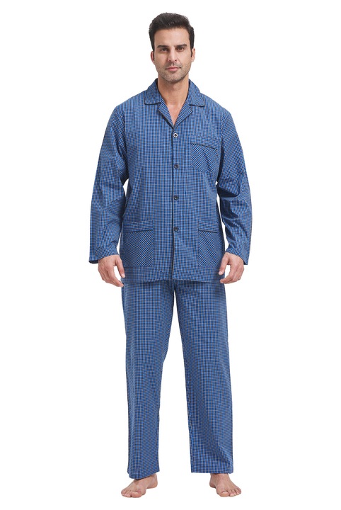 Pijama Barbat Global, Clasica Panza, Albastru cobalt