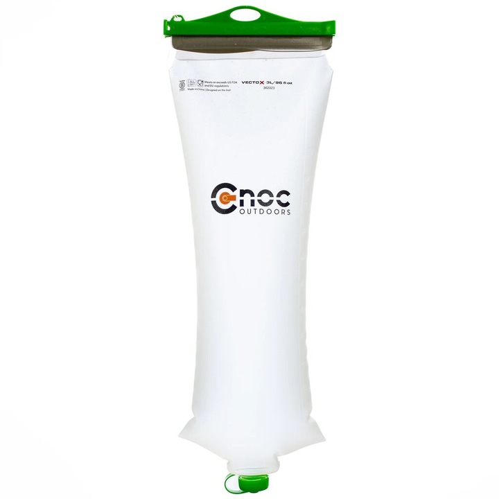 3-литров резервоар за вода, Cnoc Outdoors Vectox 3l, зелен, съвместим с 28 мм филтри