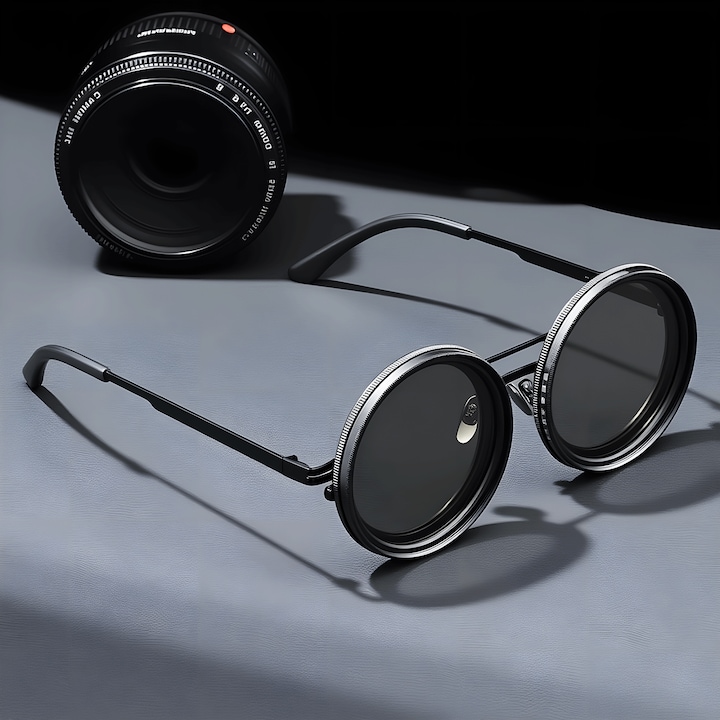 Ochelari de soare cu reglare ND, pentru pescuit, sudura, activitati in aer liber, ochelari de soare retro pentru motocicleta