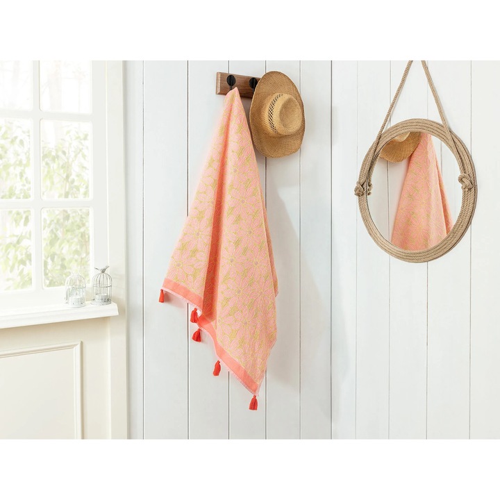 Кърпа за баня Madame Coco, оранжева, 90x170 см, 100% памук, абсорбираща