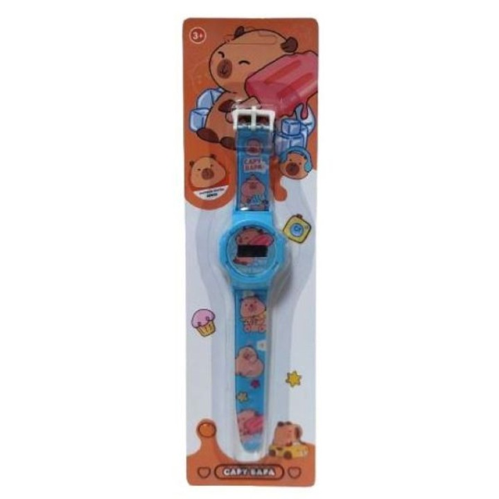 Ceas digital cu model CAPYBARA pentru copii, albastru deschis