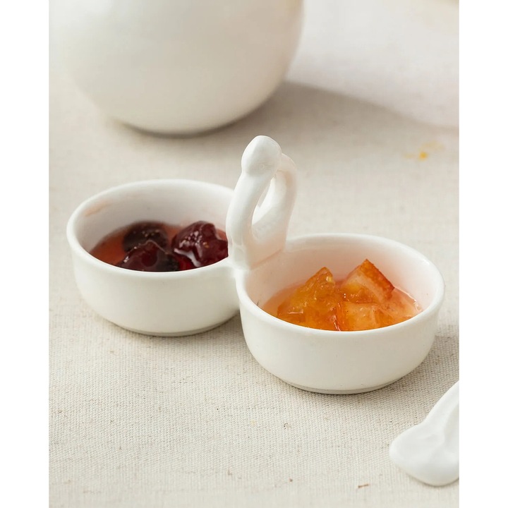 Boluri pentru sos Petit Concept, set de 2, ceramica Bone China, alb, 10.3x5x5.9cm