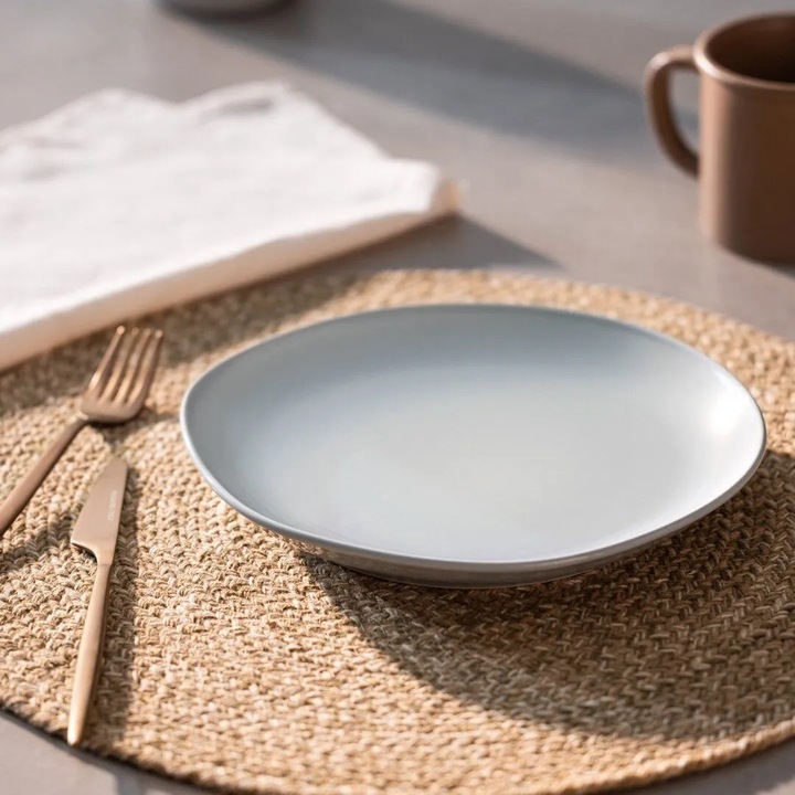 Farfurie , Madame Coco, portelan, albastra, 22 cm