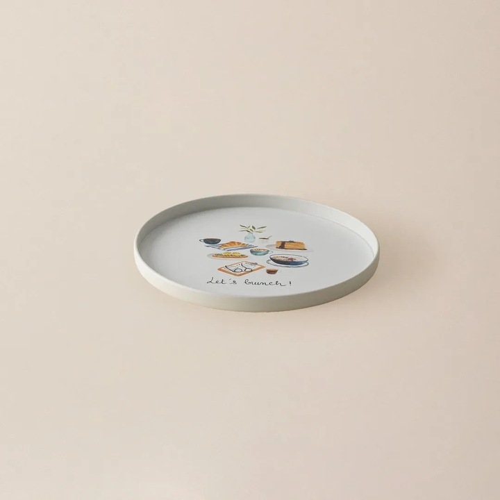 Tava de servire, Madame Coco, rotunda, 22x22x2cm