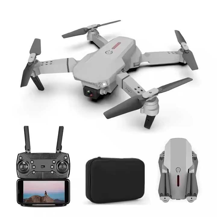 Dronă Pliabilă cu Cameră 4K E88 PRO cu Mod Fără Cap și Funcție de Control prin Gesturi