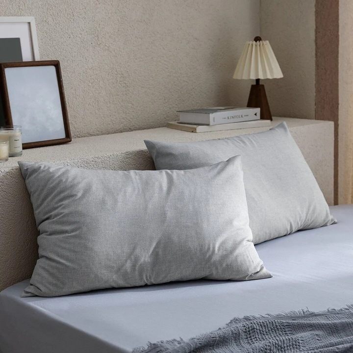 Fete de perna, Madame Coco, set 2 piese, gri, 50x70cm