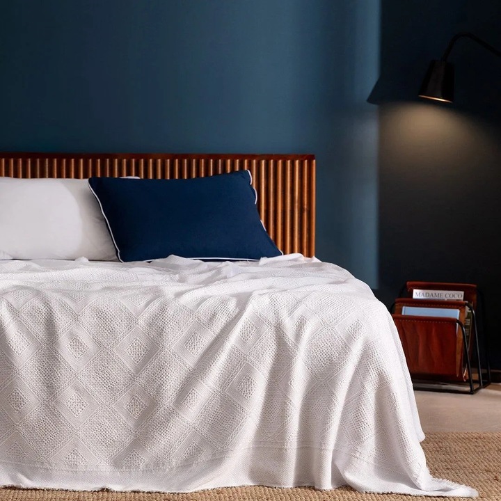 Madame Coco dupla paplanhuzat, Yacht kollekció, 100% pamut, fehér, 220x240cm