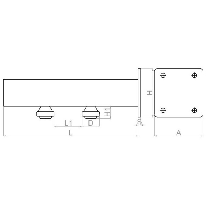 Ghidaj superior reglabil poarta culisanta, GWD, 0-195 mm, otel galvanizat
