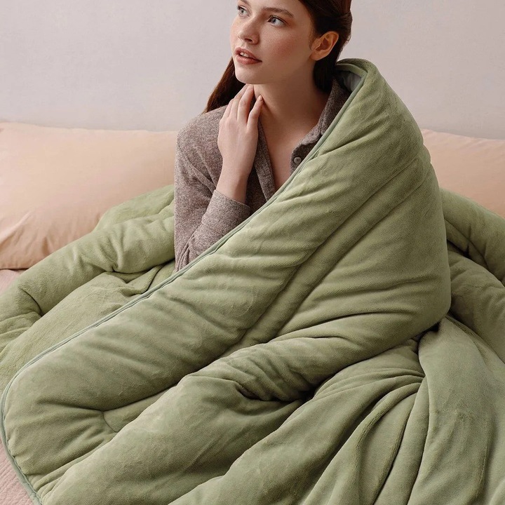 Madame Coco dupla paplan, khaki, 195x215cm, nanoszálas töltettel