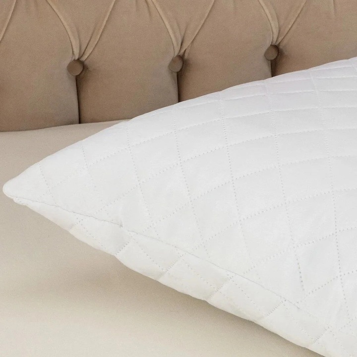 Husa pentru perne Raison, Madame Coco, alb, 50x70 cm, antialergic, antibacterian