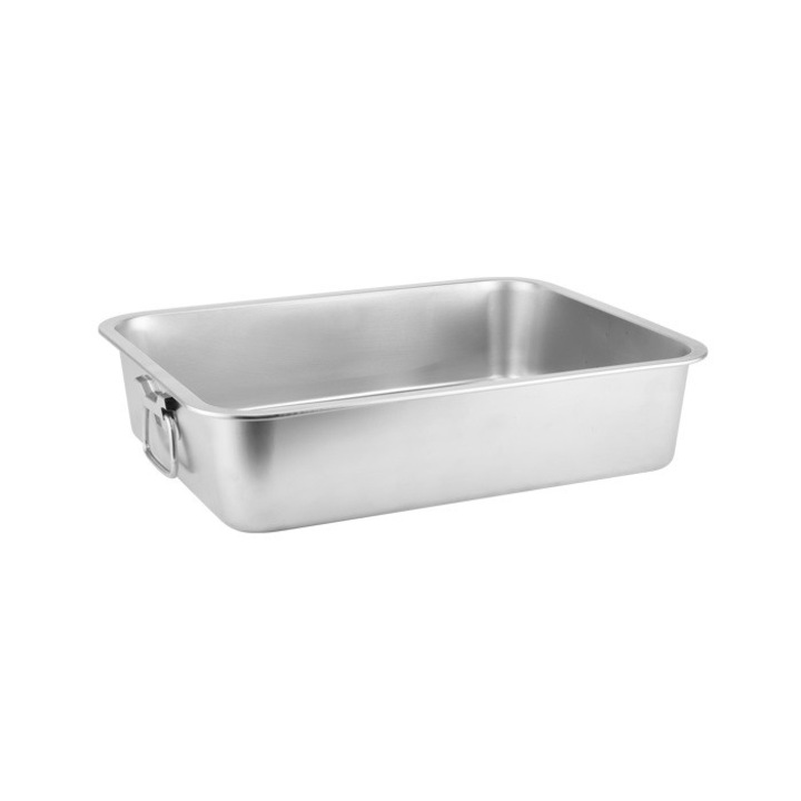 Tava de copt dreptunghiulara din inox RAKI 50x35xh10cm