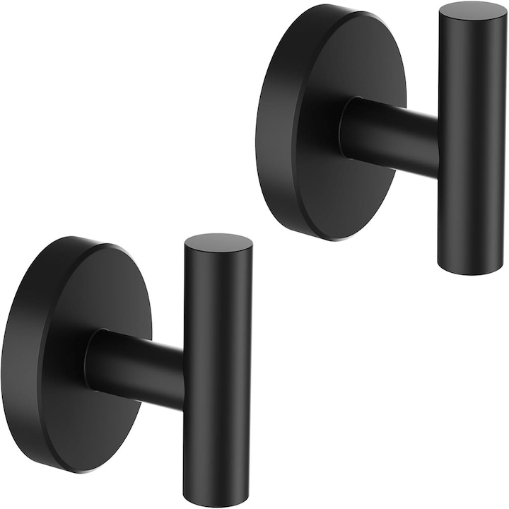 Suporturi cu ventuză Mozeeda, set 2 pachete, carlige din inox, rezistente la apă, pentru baie și bucătărie