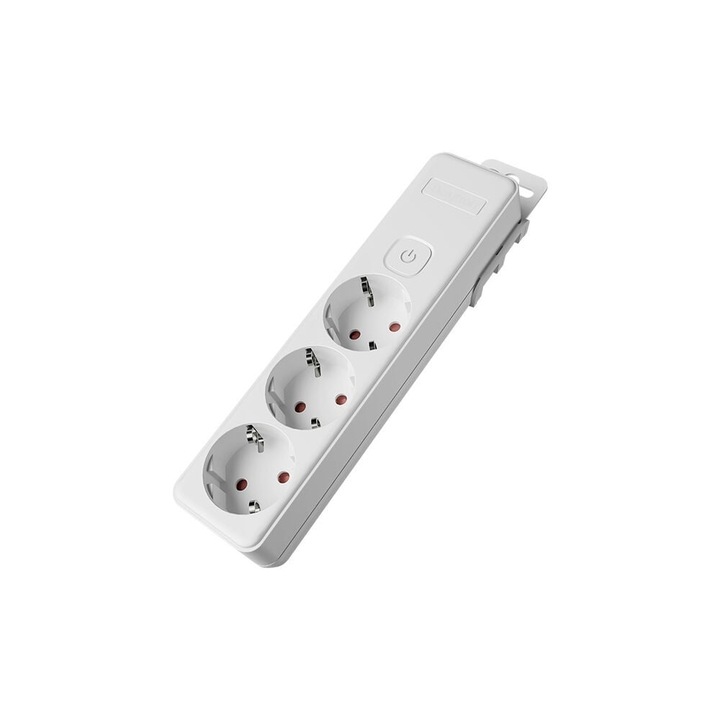Bloc multipriza Braytron, 3 prize, cu intrerupator, protectie copii, alb