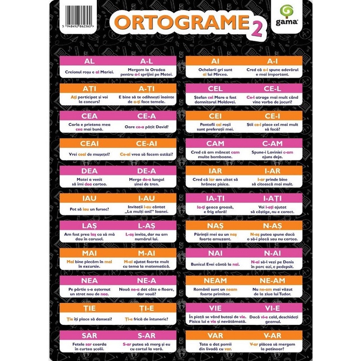 Plansa A4. Ortograme 2