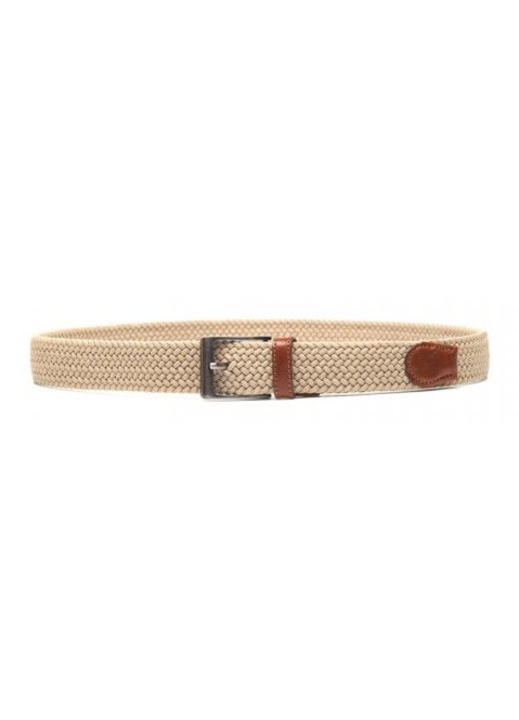 Curea barbati, LES DEUX, ZONE WALKER WEBBING PLEXE LOGO, culoare ekrou, 105cm