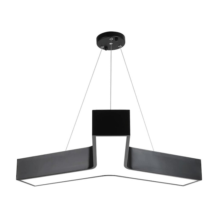 Corp de Iluminat LED Suspendat 48W LEDIGANT®, 60cm, Lumina Rece 6500K, Modular, Negru