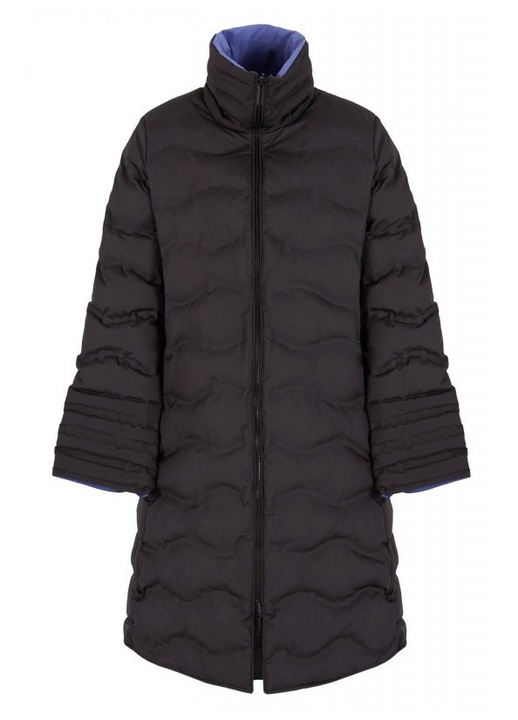 Geaca Emporio Armani, dublu fata, negru/violet, poliester