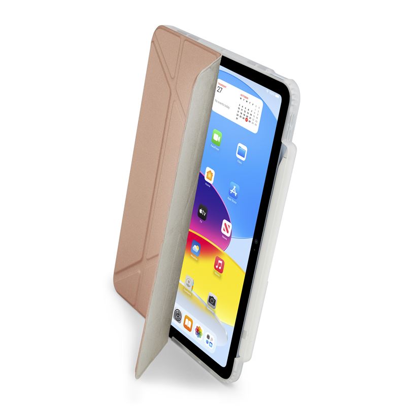 Husa tableta Pipetto Origami No3 compatibila cu iPad 10.9 inch 2022, Rose Gold