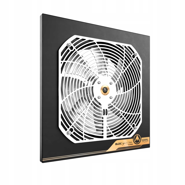 Индустриален вентилатор, Dospel, Woks Silver Type N.Tesla, Bldc мотор, консумация на енергия 40 W, акустично налягане 70 Db(A), степен на защита IP X4, диаметър 200 мм, черен