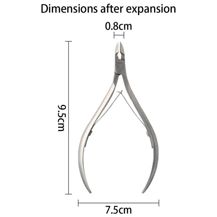 Professzionális ergonomikus rozsdamentes acél körömvágó csipesz, 10cm