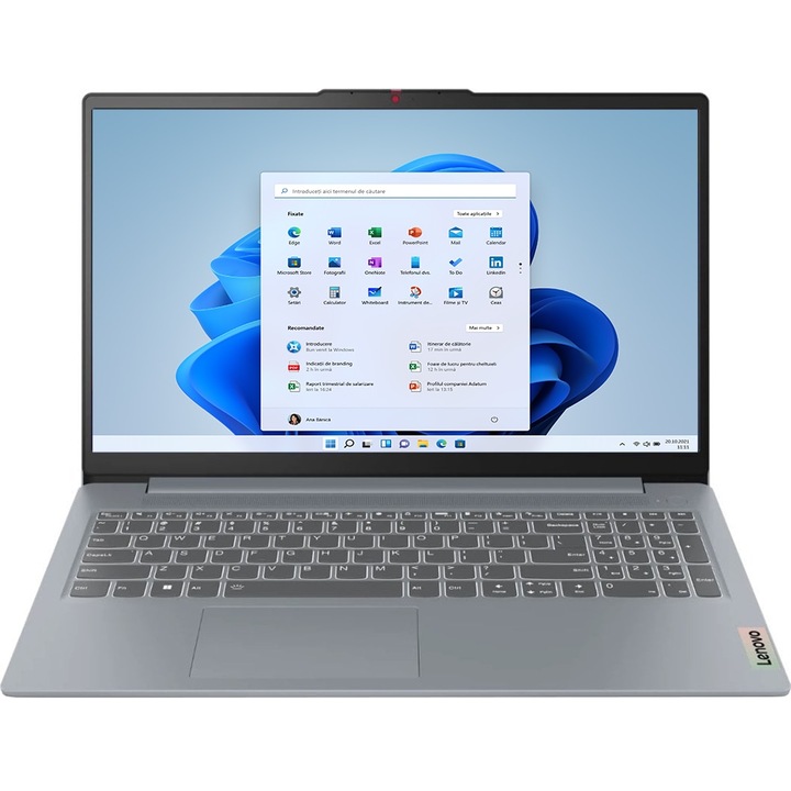 Laptop Lenovo IdeaPad Slim 3 15IAH8 cu procesor Intel Core i5-12450H, 15.6", Full HD, IPS, 16GB, 1TB SSD, Windows 11 Pro, Arctic Grey