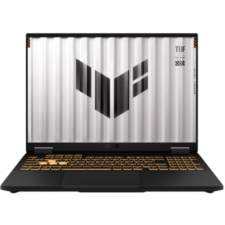 Asus Tuf Gaming F16 FX608JHR-RV070MXM laptop, Intel Core i7-14650HX, 16 hüvelyk, 32 GB RAM, 512 GB + 1 TB SSD, nVidia GeForce RTX 5050 8 GB, Operációs rendszer nélkül, Jaeger Gray