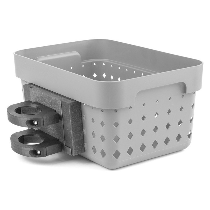 Cos Xiaomi, pentru trotineta electrica 5 / 5 Pro, 5 litri, sistem de asamblare rapida, 4 capace de cauciuc, inclus cu maner, stabil, elimina vibratiile, de protectie impotriva zgarieturilor, neagra