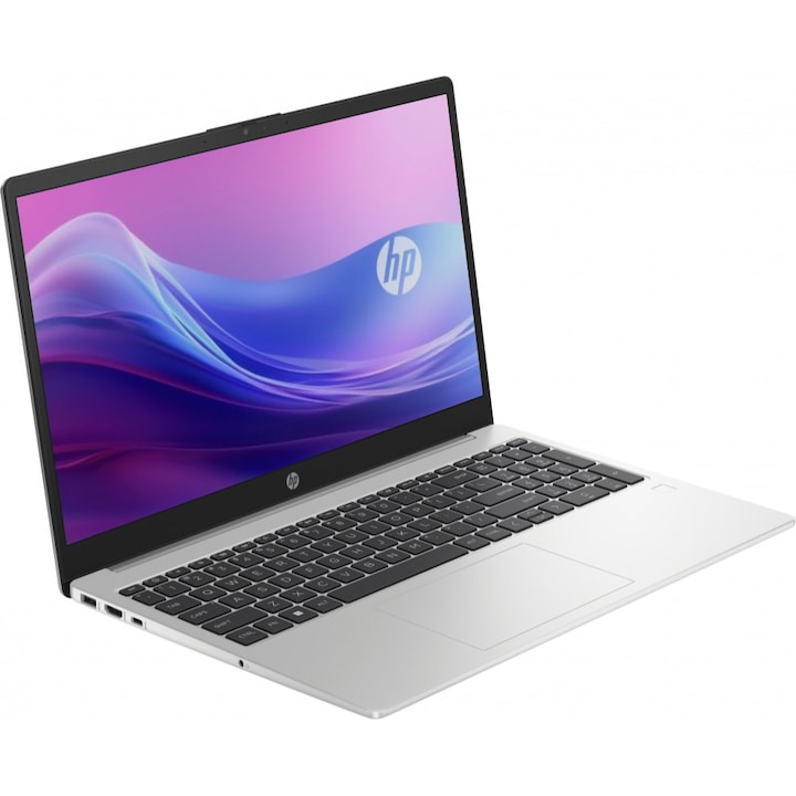 HP 250 G10 Laptop, Intel Core i5 1334U, 48GB Memória, 2000GB SSD, 15.6" FullHD kijelző, Ezüst, Böngésző, Vírusirtó, Magyar kiosztás, Windows 11 Pro