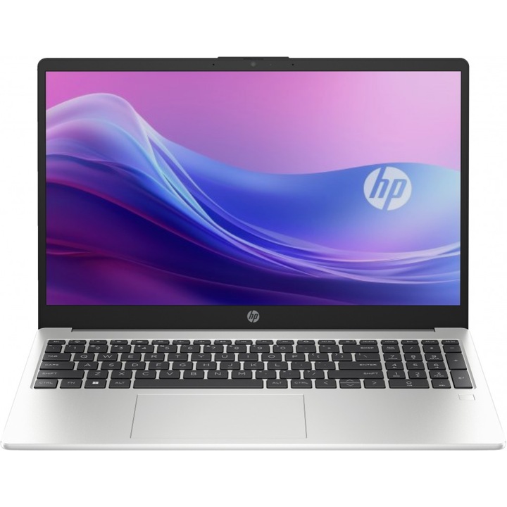 HP 250 G10 Laptop, Intel Core i5 1334U, 8GB Memória, 256GB SSD, 15.6" FullHD kijelző, Ezüst, Böngésző, Vírusirtó, Magyar kiosztás, Windows 11 Pro