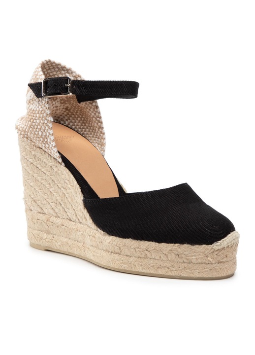 Castaner női espadrillák, 20975, Textil, 36 EU, Fekete