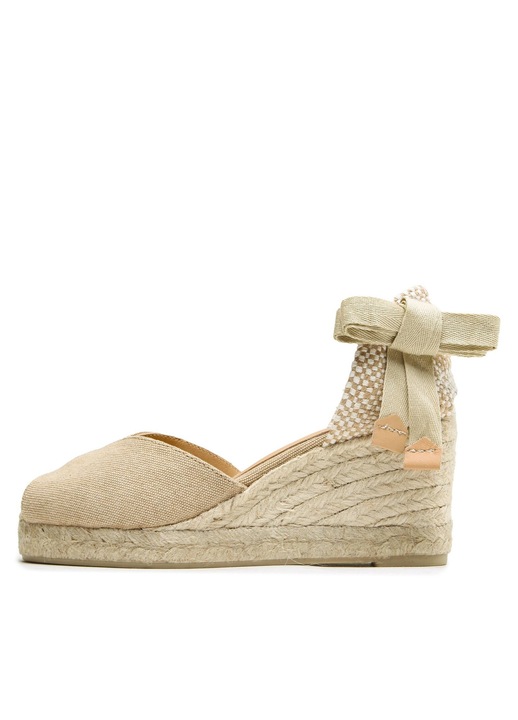Castaner női espadrillák, 23003, valódi bőr, 40 EU, bézs