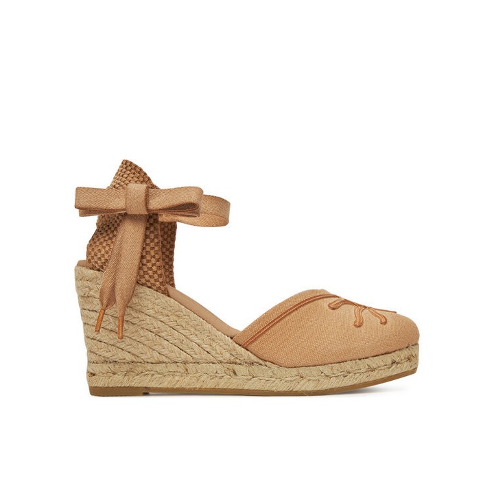 Női espadrillák Genuins, G106493, Textil, 38 EU, Bézs