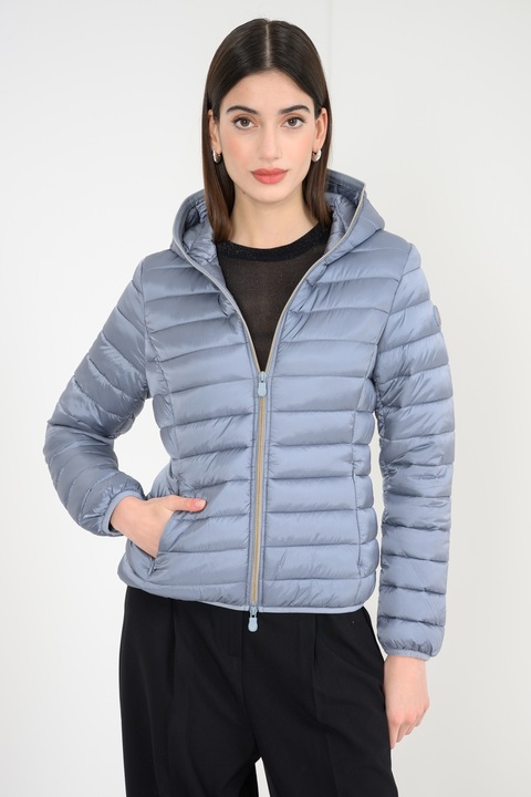 SAVE THE DUCK, Олекотено късо зимно яке Alexis, Прашно синьо