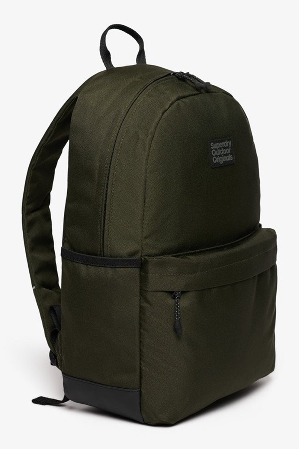 Superdry & Co, Rucsac cu buzunar frontal Classic Patch Montana, Negru, Verde inchis
