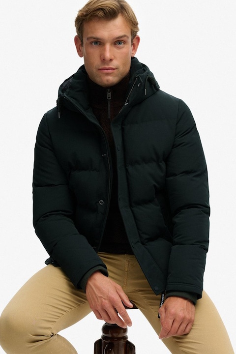 Superdry & Co, Everest kapucnis bélelt télikabát, Erdőzöld