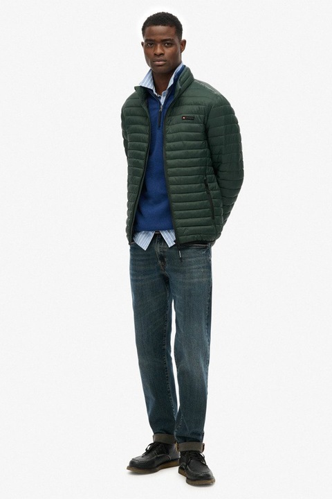 Superdry & Co, Fuji Lite bélelt télikabát, Angolzöld, 2XL