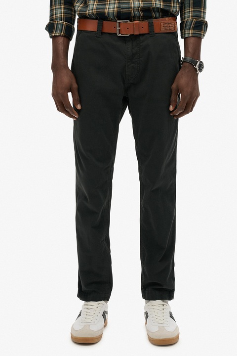 Superdry & Co, Utility egyenes szárú chino nadrág, Sötétszürke