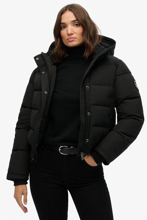 Superdry & Co, Geaca bomber cu vatelina Everest, Negru