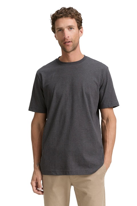 Tom Tailor, Set de tricouri regular fit din bumbac - 2 piese, Gri inchis melange, S