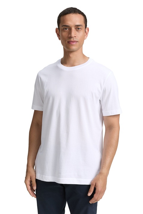 Tom Tailor, Set de tricouri regular fit din bumbac - 2 piese, Alb optic, S