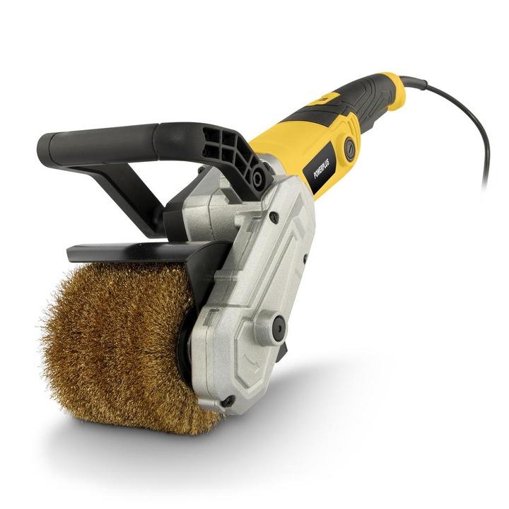 Hengeres csiszoló drótkefével, POWERPLUS, POWX0497, 1400W, állítható sebesség, 120mm