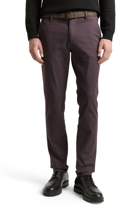 Tom Tailor, Pantaloni slim fit cu buzunare oblice, Maro