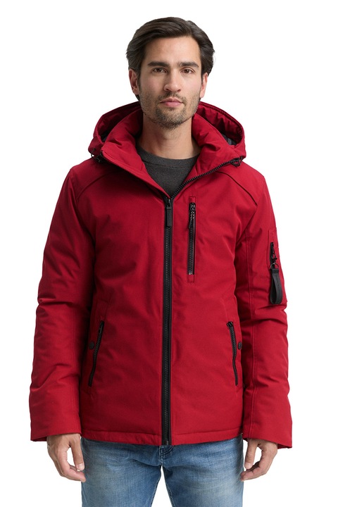 Tom Tailor, Geaca cu vatelina si gluga detasabila, Rosu