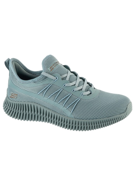 Skechers, Pantofi sport slip-on din plasa Bobs Geo, Albastru