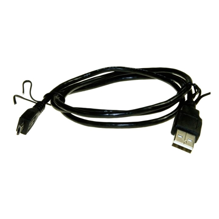 Cablu de date si incarcare e-SWC®, USB A la Micro USB, 1 m, Negru